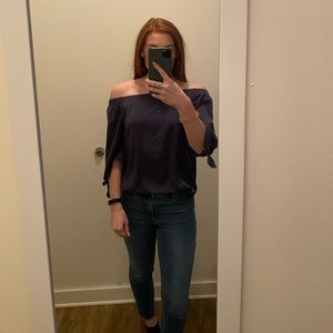 Navy off the shoulder top